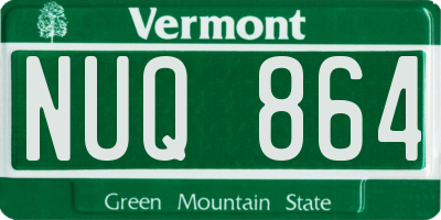 VT license plate NUQ864