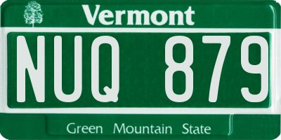 VT license plate NUQ879