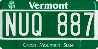 VT license plate NUQ887
