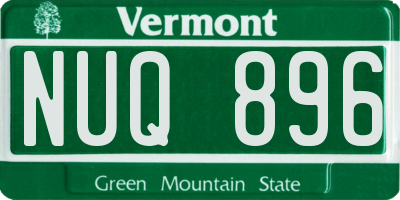 VT license plate NUQ896
