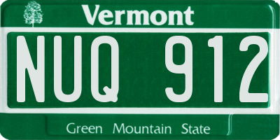 VT license plate NUQ912