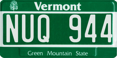 VT license plate NUQ944