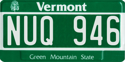 VT license plate NUQ946