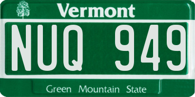 VT license plate NUQ949
