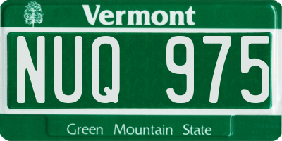 VT license plate NUQ975
