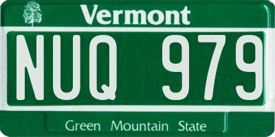 VT license plate NUQ979