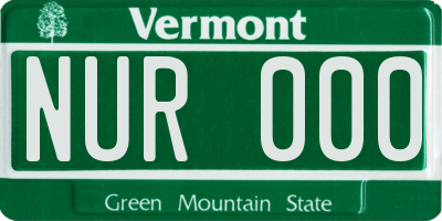 VT license plate NUR000