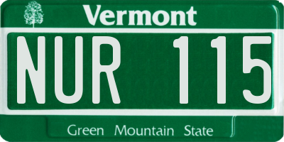 VT license plate NUR115
