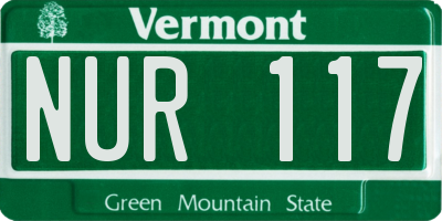 VT license plate NUR117