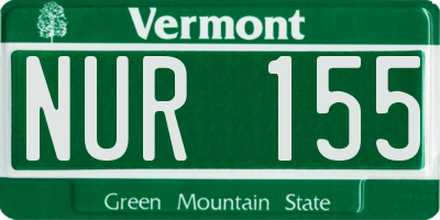 VT license plate NUR155