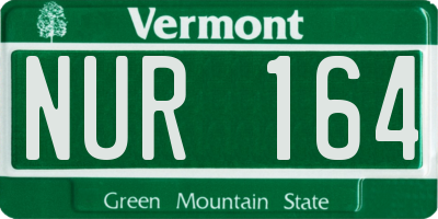 VT license plate NUR164