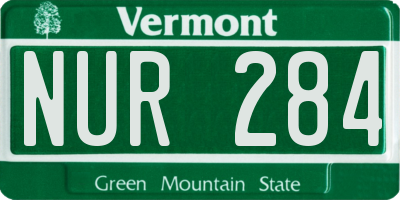 VT license plate NUR284