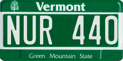 VT license plate NUR440