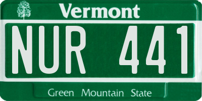 VT license plate NUR441