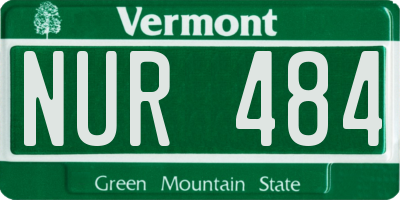 VT license plate NUR484