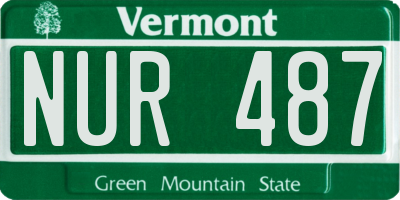 VT license plate NUR487