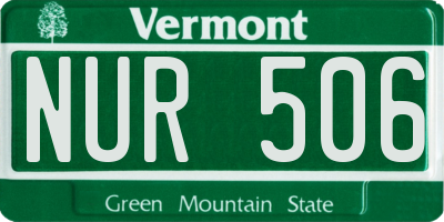 VT license plate NUR506