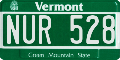 VT license plate NUR528