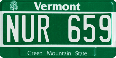 VT license plate NUR659