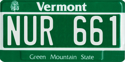 VT license plate NUR661