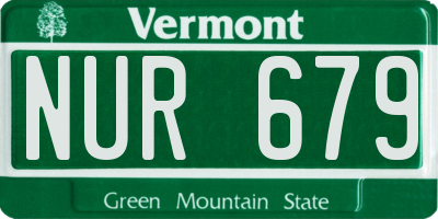 VT license plate NUR679