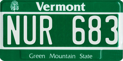 VT license plate NUR683