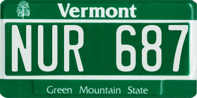 VT license plate NUR687