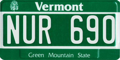 VT license plate NUR690