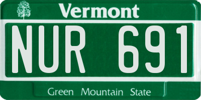 VT license plate NUR691