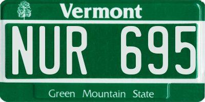 VT license plate NUR695