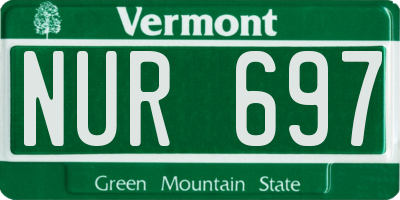 VT license plate NUR697