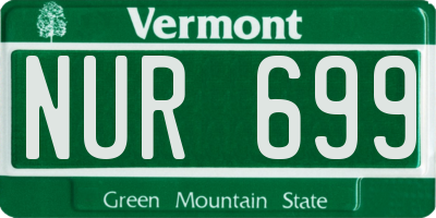 VT license plate NUR699