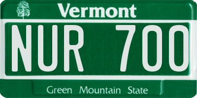 VT license plate NUR700