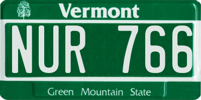 VT license plate NUR766