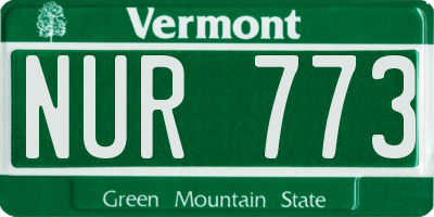 VT license plate NUR773