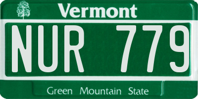 VT license plate NUR779