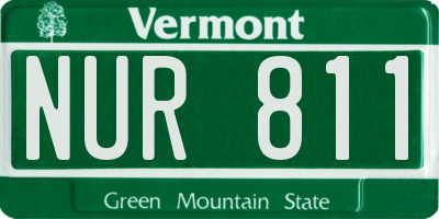 VT license plate NUR811