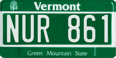 VT license plate NUR861