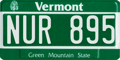 VT license plate NUR895