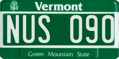 VT license plate NUS090