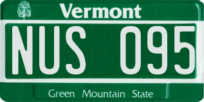VT license plate NUS095