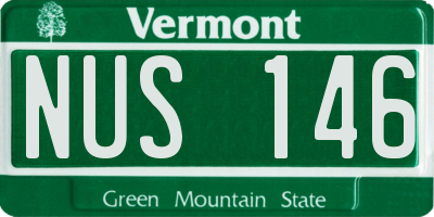 VT license plate NUS146