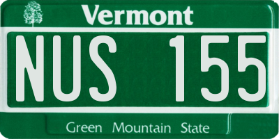 VT license plate NUS155