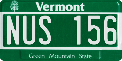 VT license plate NUS156