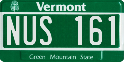 VT license plate NUS161