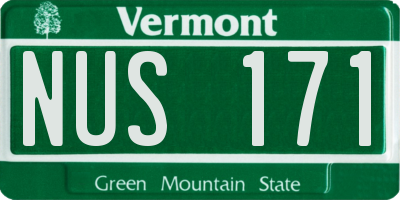 VT license plate NUS171