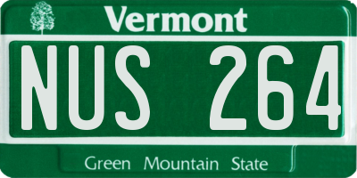 VT license plate NUS264