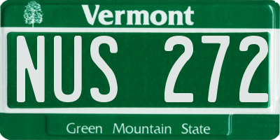 VT license plate NUS272
