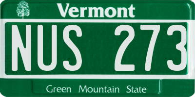 VT license plate NUS273
