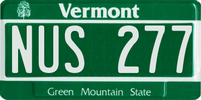 VT license plate NUS277